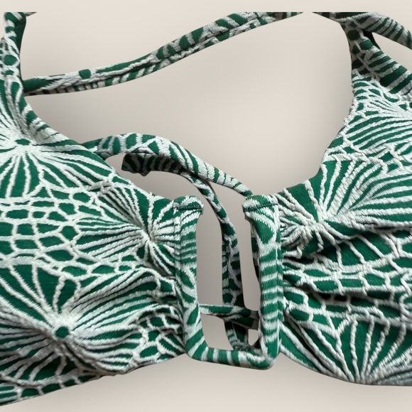Berlook Green Floral Jacquard U-Ring Bikini Set – Size S (NWT) - Picture 5 of 8